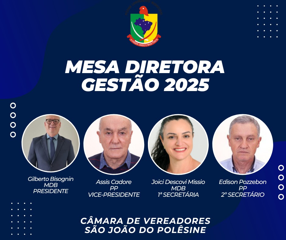 Eleita a nova mesa diretora para 2025