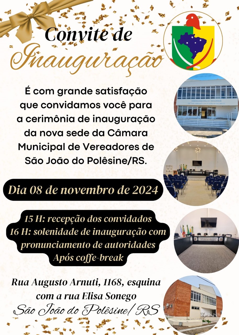 Inauguração da nova sede dia 08/11/2024